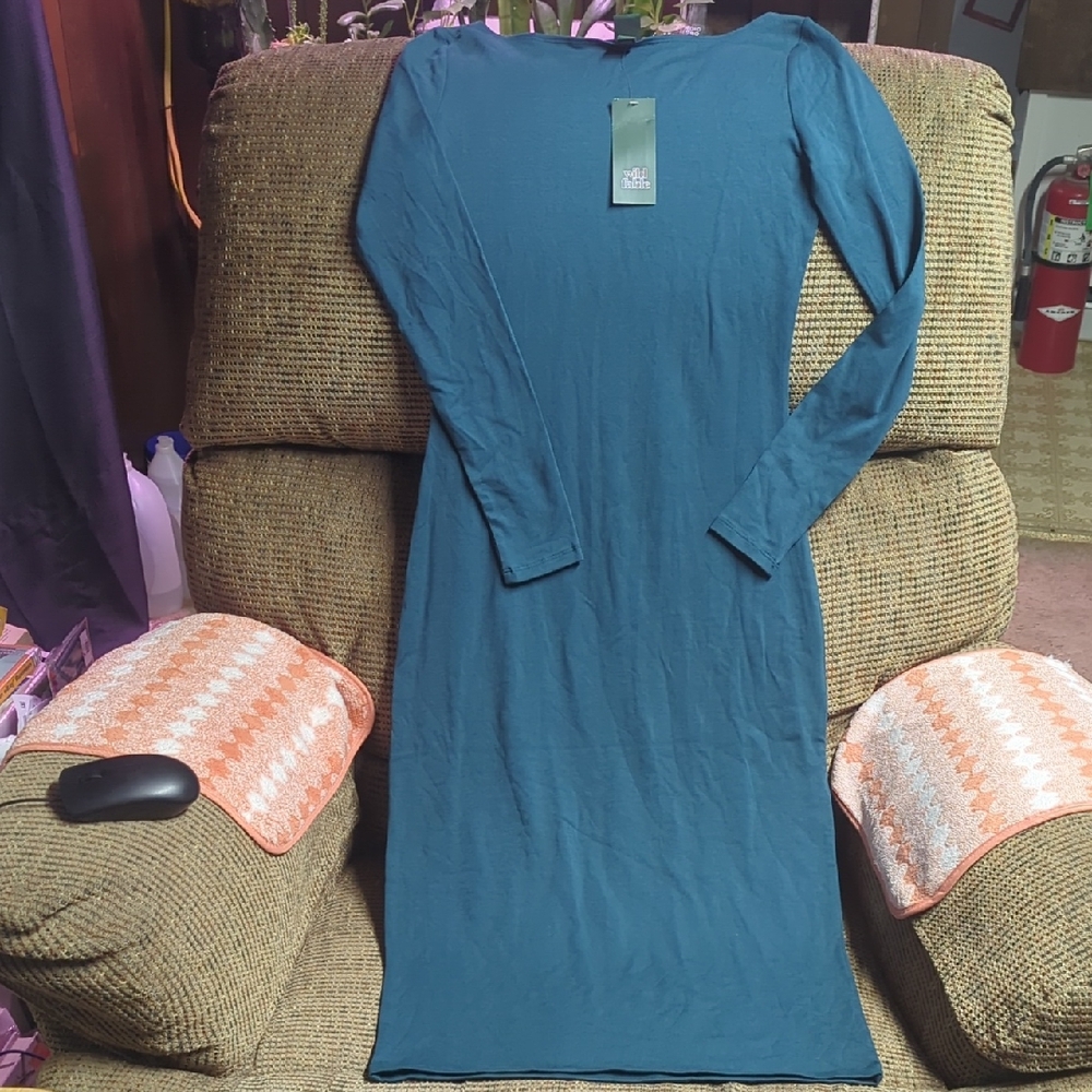 Wild Fable Teal Long Sleeve Dress